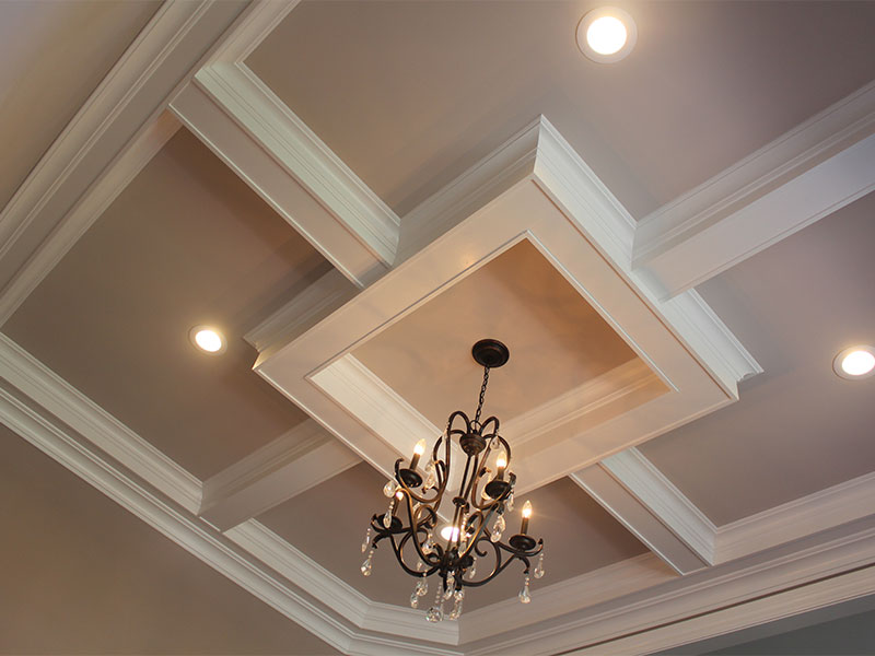 Stylish Ceiling Designs Coffered And Tray Installation In Bergen County - How To Light A Coffered Ceiling